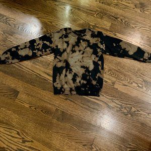 Black Inverse Tie Dye Crewneck